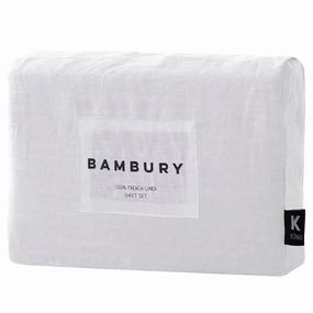 French Linen Sheet Set by Bambury - Ivory