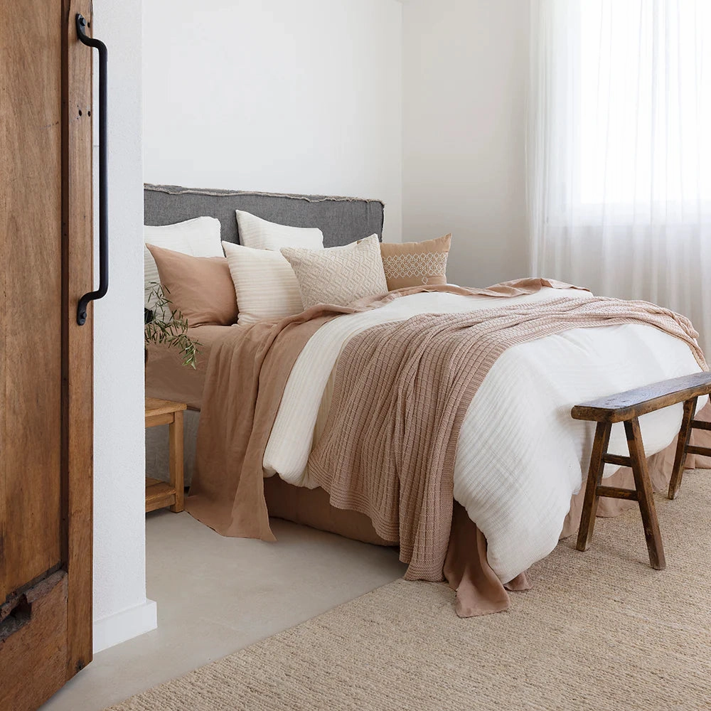 French Linen Sheet Set by Bambury - Ivory