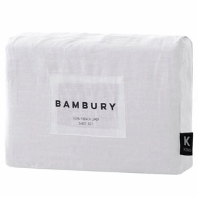 French Linen Sheet Set by Bambury - Ivory
