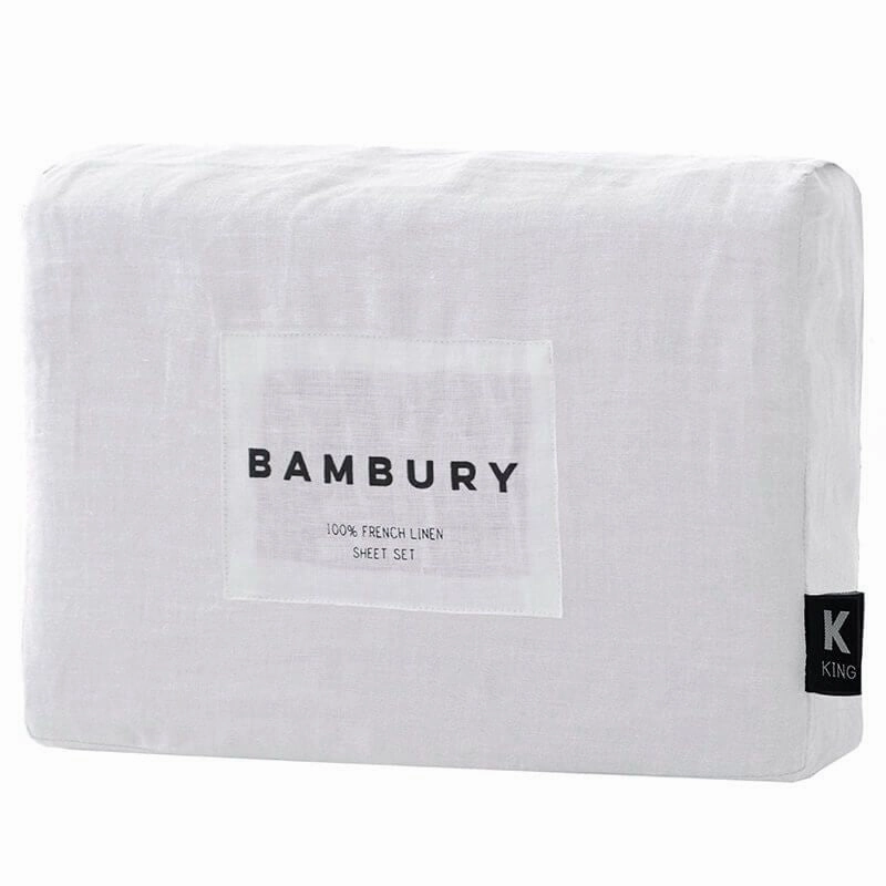 French Linen Sheet Set by Bambury - Ivory