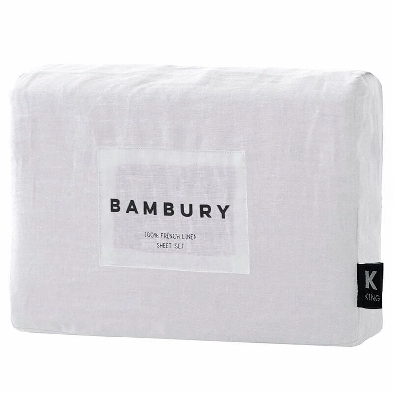 French Linen Sheet Set by Bambury - Ivory