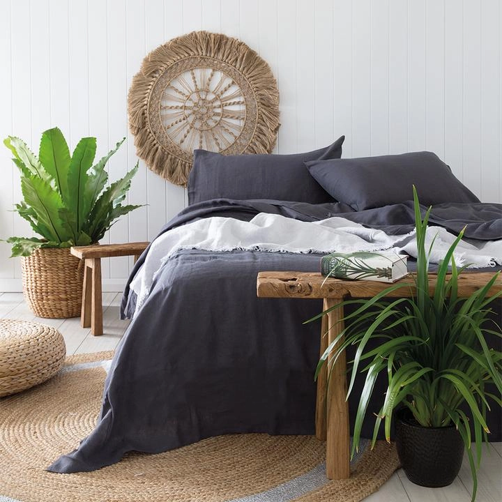 French Linen Sheet Set by Bambury - Silver