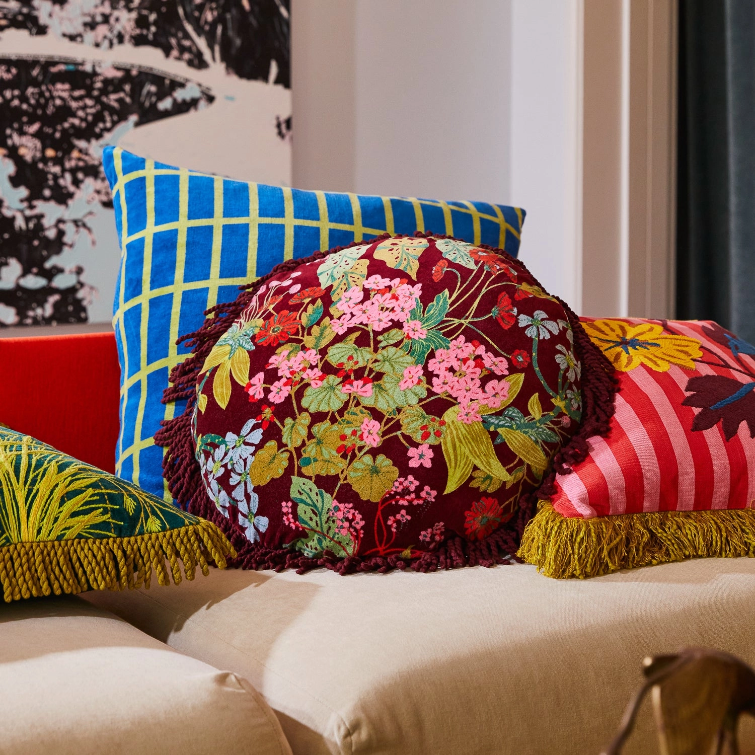 Genevieve Fringe Cushion