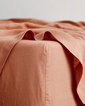 Hazelnut 100% French Flax Linen Fitted Sheet