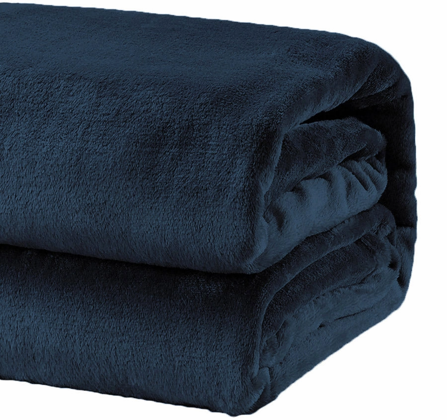 Heavy Weight Acrylic Mink Blanket Indigo