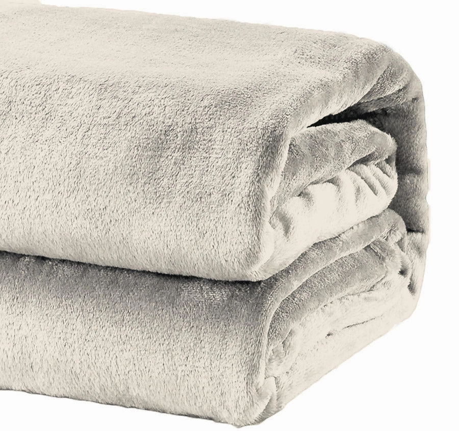 Heavy Weight Acrylic Mink Blanket Taupe