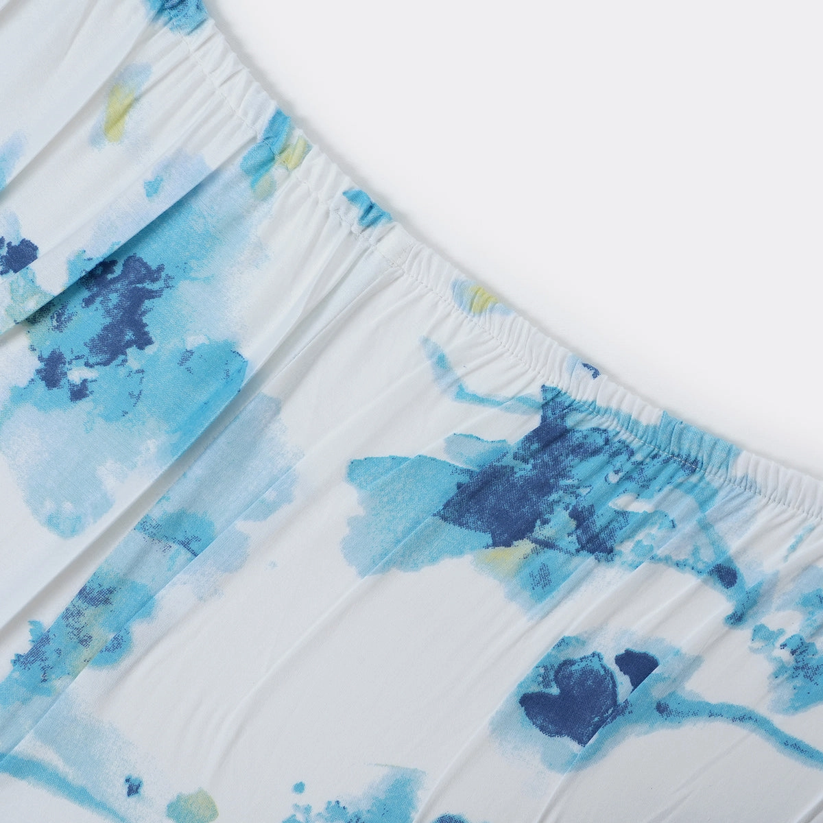 Hermosa Eclectic Garden Painterly Floral 100%Cotton Printed Fitted Sheet With Pillow Case