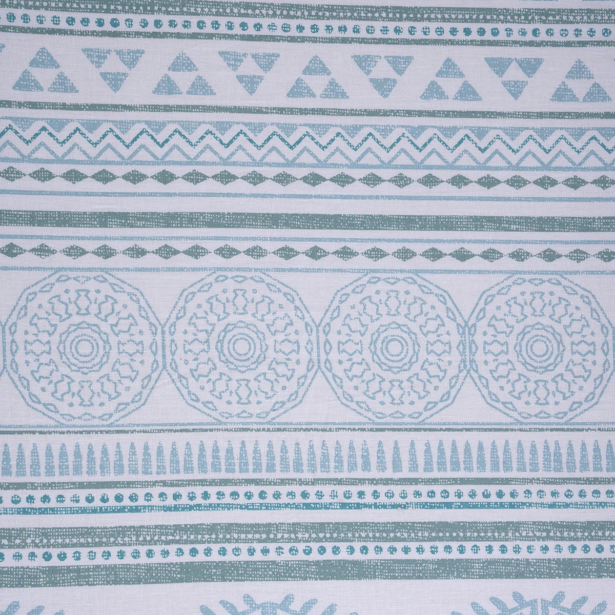 Hermosa Sensory Bloom Allegra 100% Cotton Printed Fitted Sheet with Pillow Case Blue