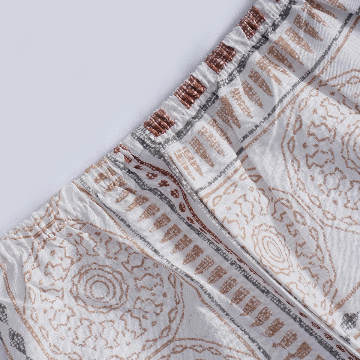 Hermosa Sensory Bloom Allegra 100% Cotton Printed Fitted Sheet with Pillow Case Peach