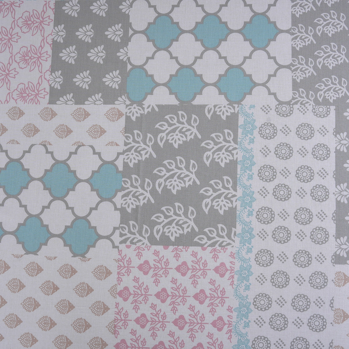 Hermosa Sensory Bloom Lennon 100% Cotton Printed Bed Sheet with Pillow Case Aqua