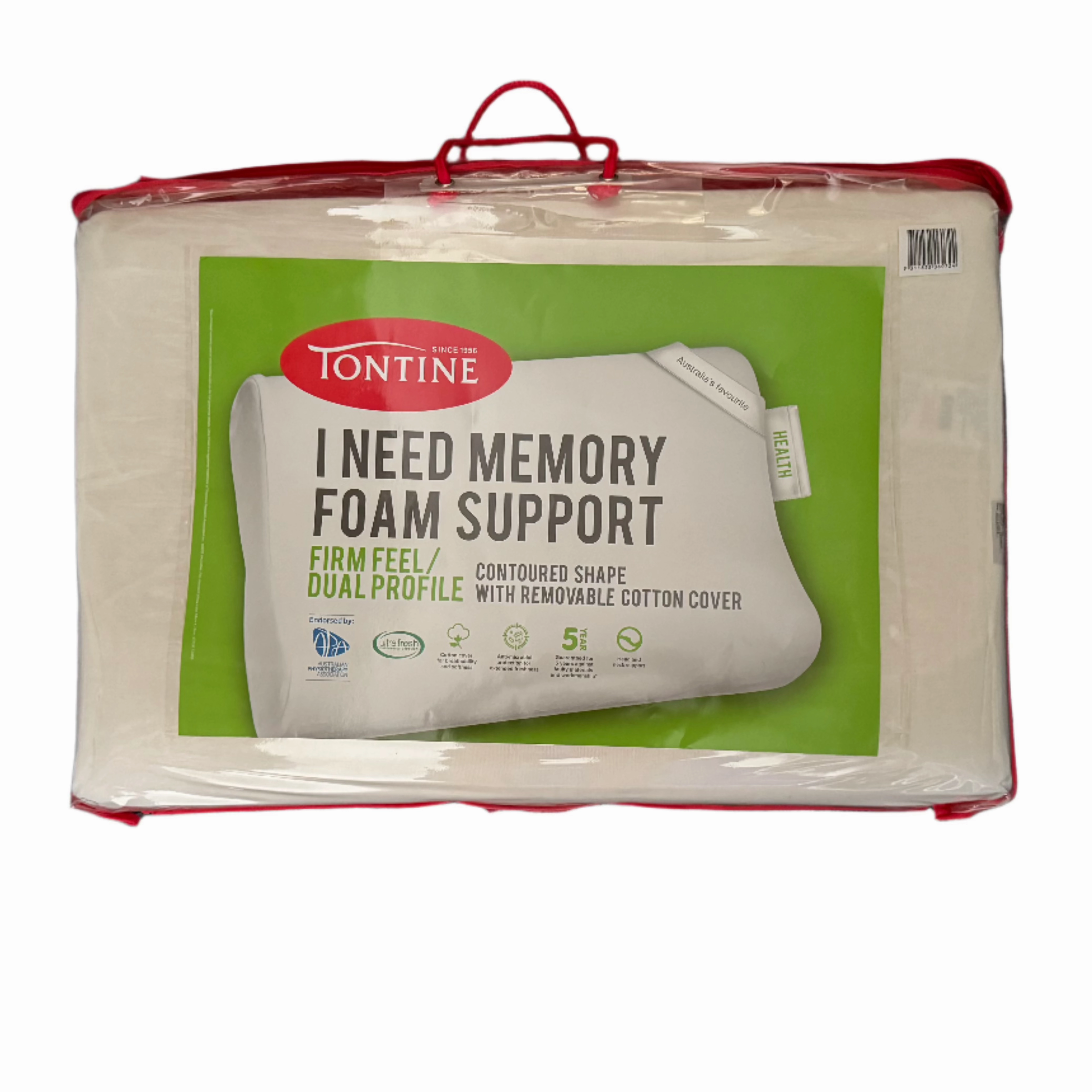 I Need Memory Foam Support Firm Feel/ Dual Profile Contour Pillow by Tontine