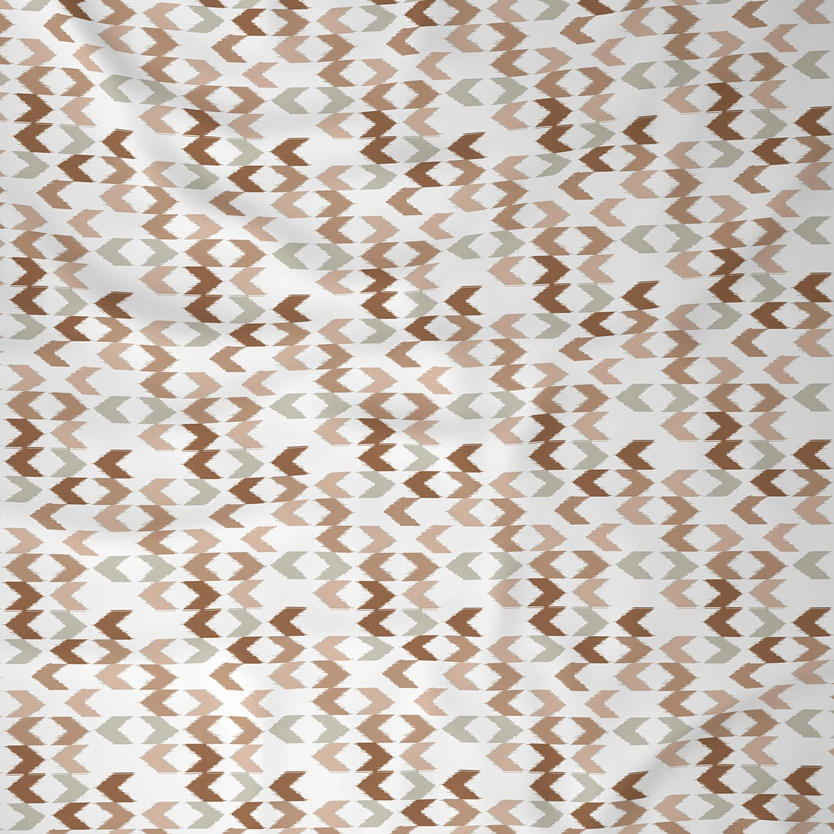 Inhouse Ardour Ingrid Printed 200 TC 100% Cotton Peach Bed Sheet with Pillow Case
