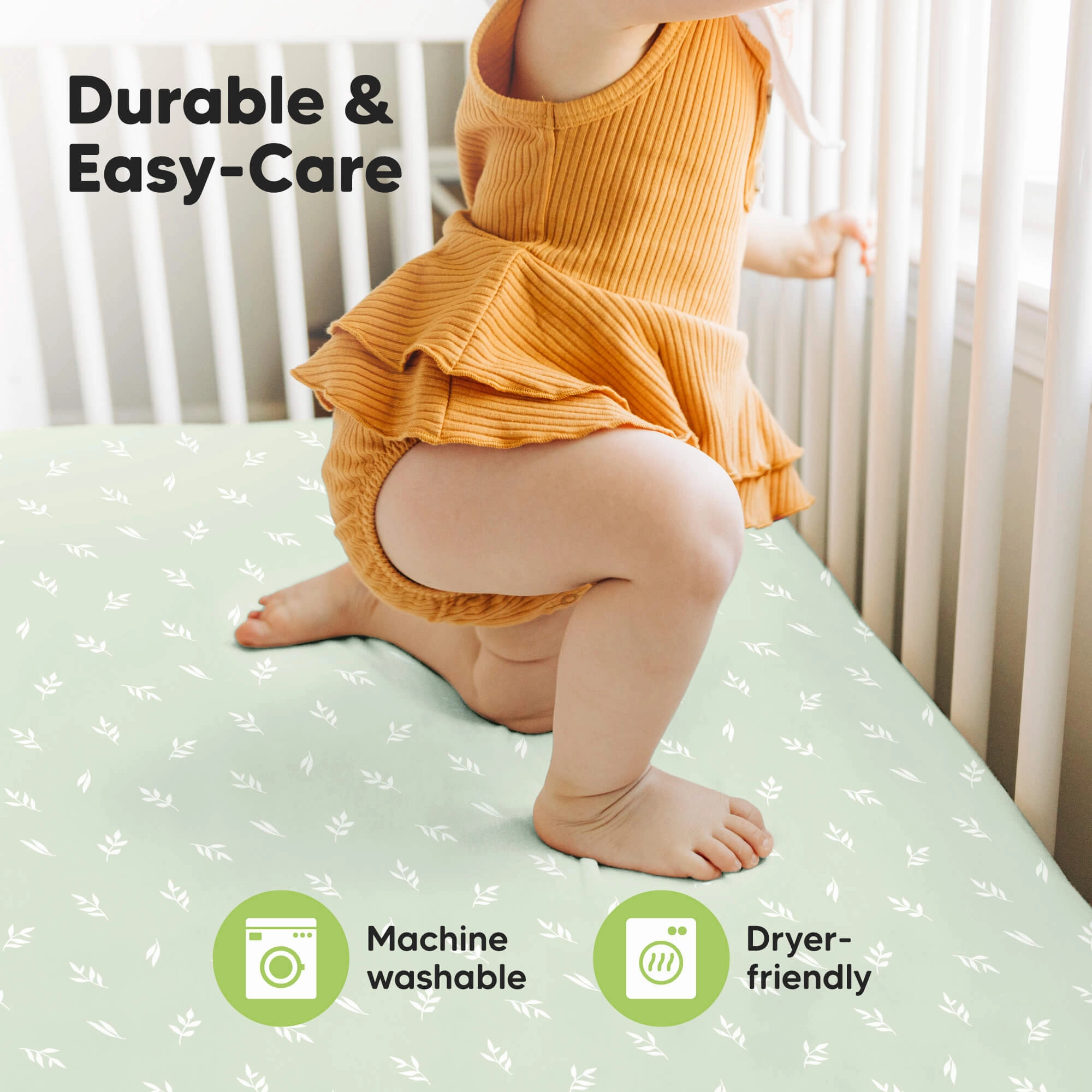 Isla Fitted Crib Sheets (Herb)
