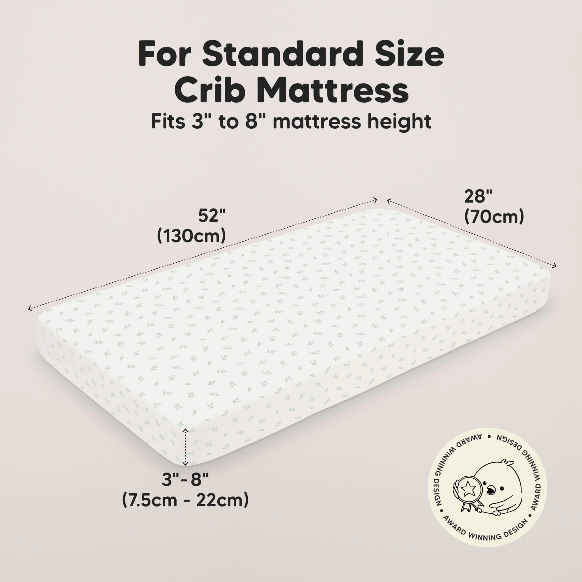 Isla Fitted Crib Sheets (Herb)
