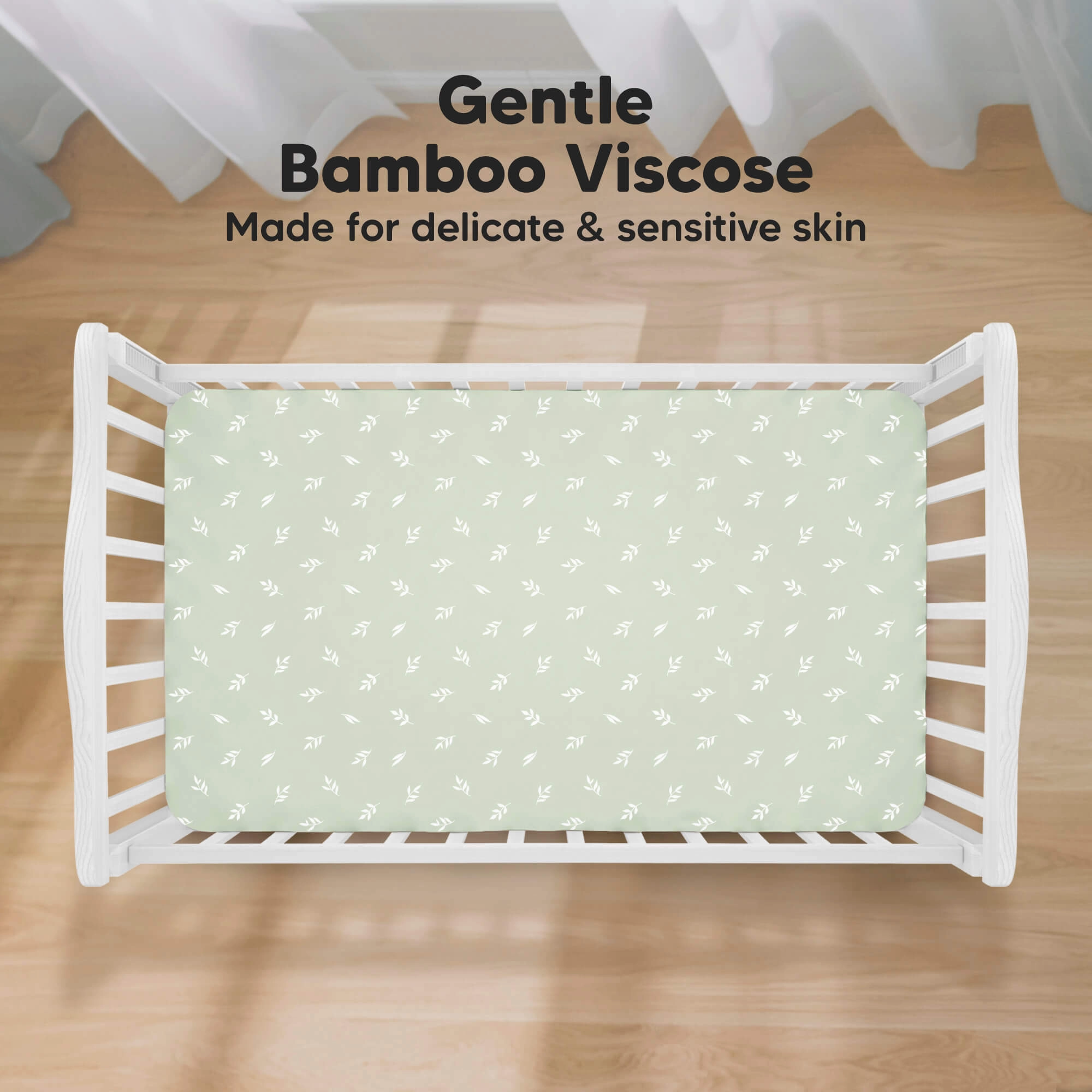 Isla Fitted Crib Sheets (Herb)