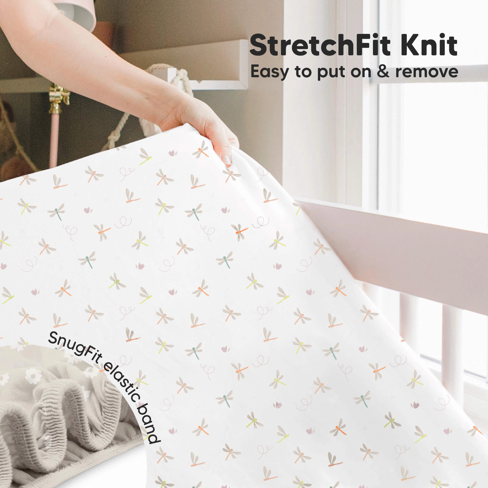 Isla Fitted Crib Sheets (Meadow)