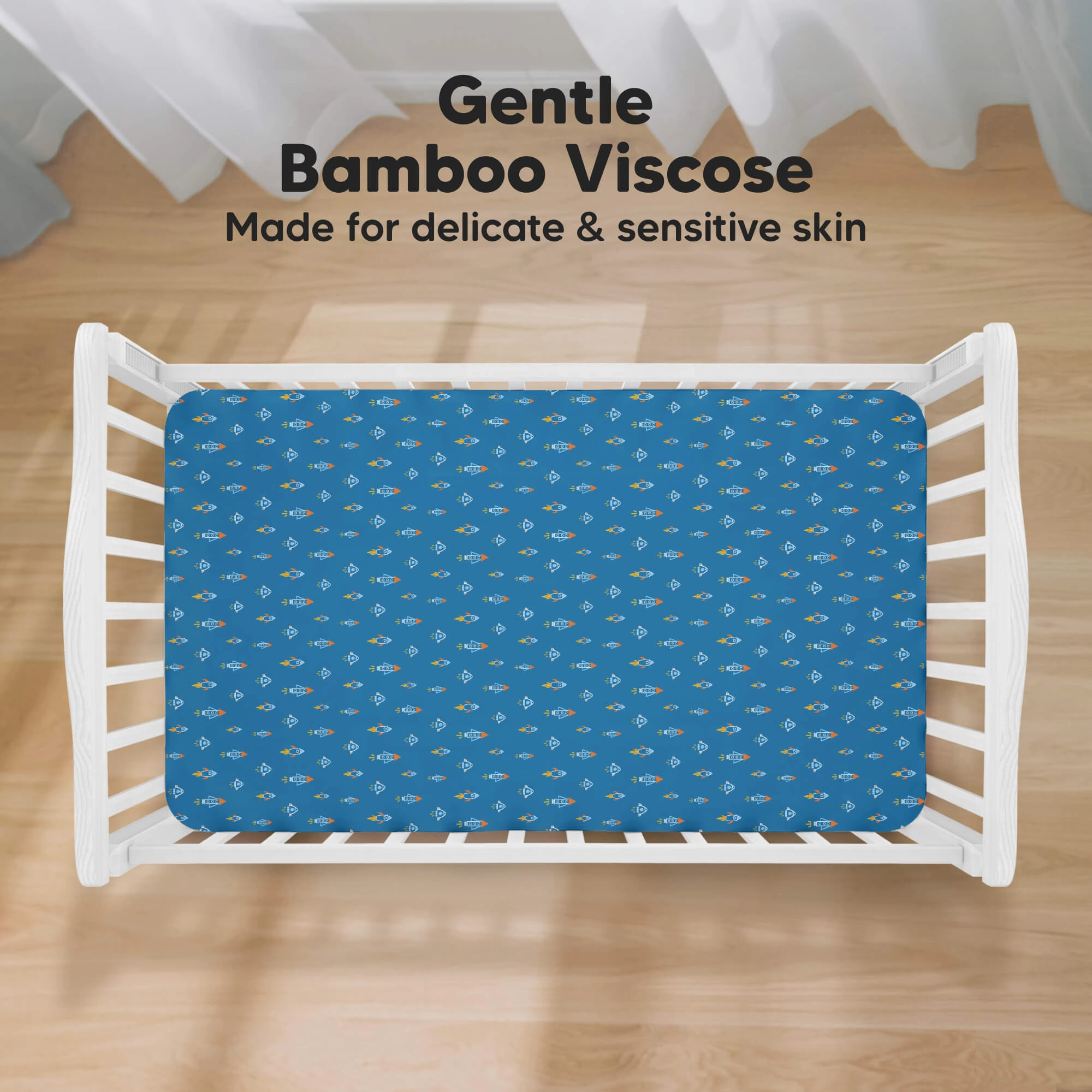 Isla Fitted Crib Sheets (Space Quest)