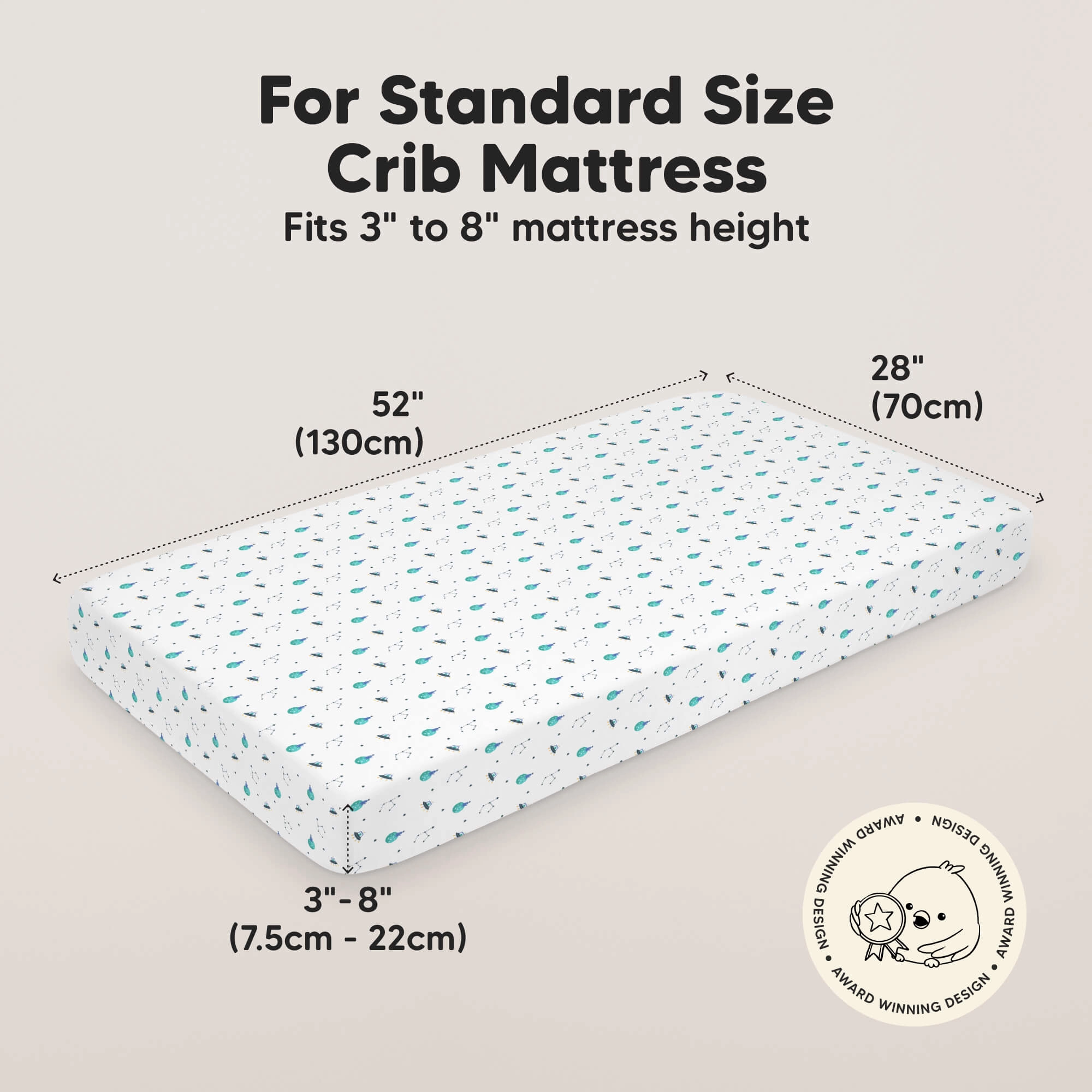 Isla Fitted Crib Sheets (Space Quest)