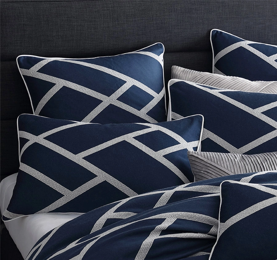 Kennedy European Pillowcase Navy