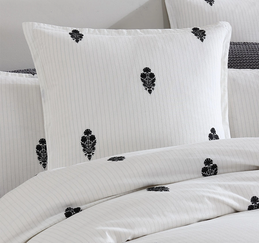 Khari European Pillowcase Charcoal