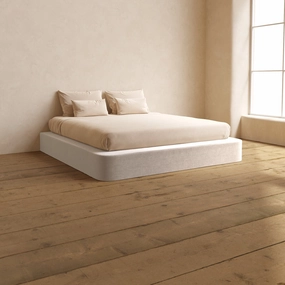 King Upholstered Platform Bed | Mod Velvet in Mist