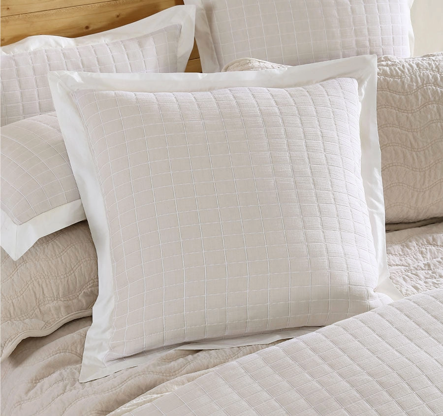 Kingston European Pillowcase Stone