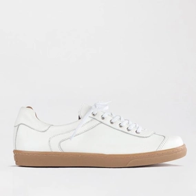Lace-up Sneaker with Removable Footbed in White - 12814