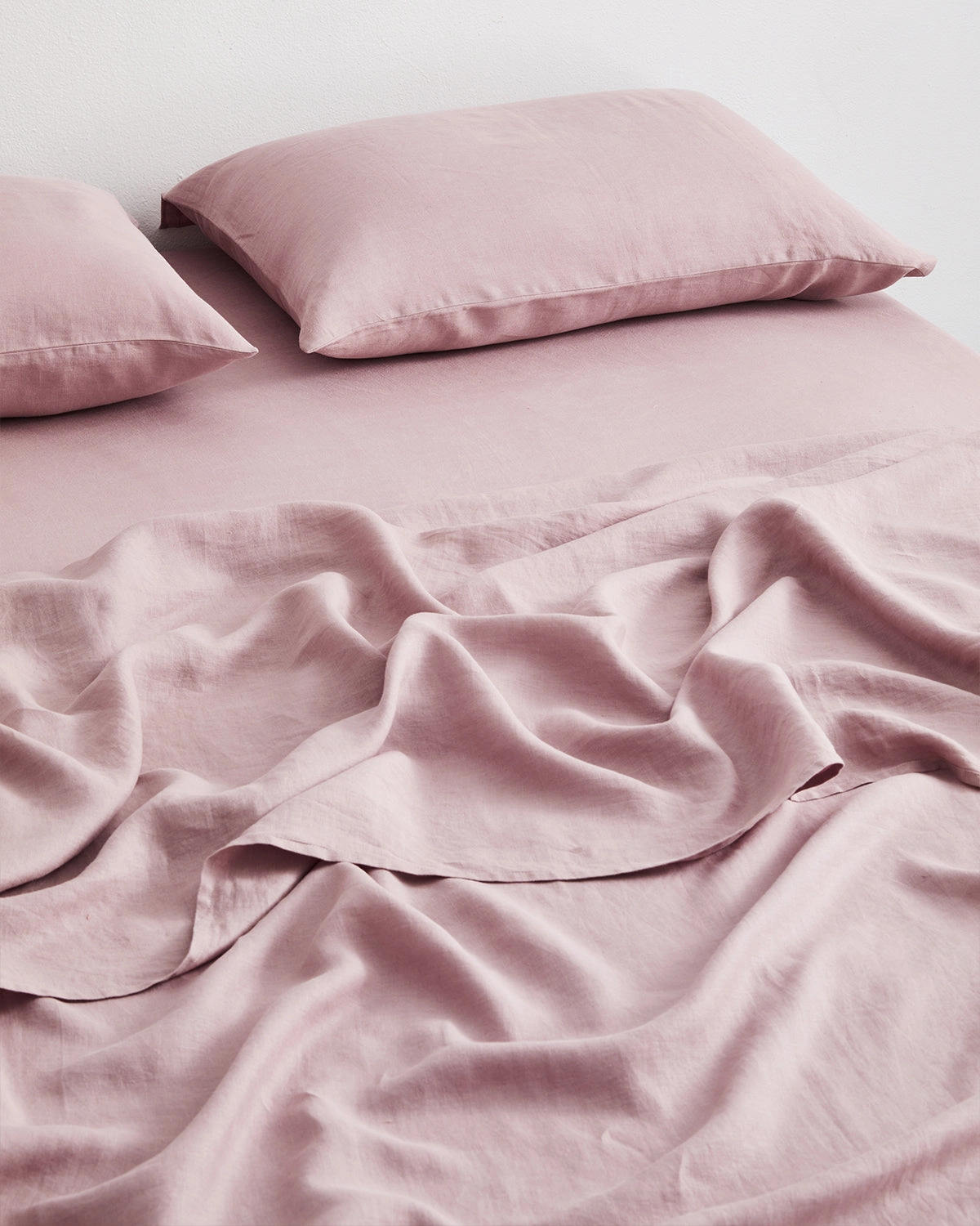 Lavender 100% Flax Linen King Pillowcases (Set of Two)