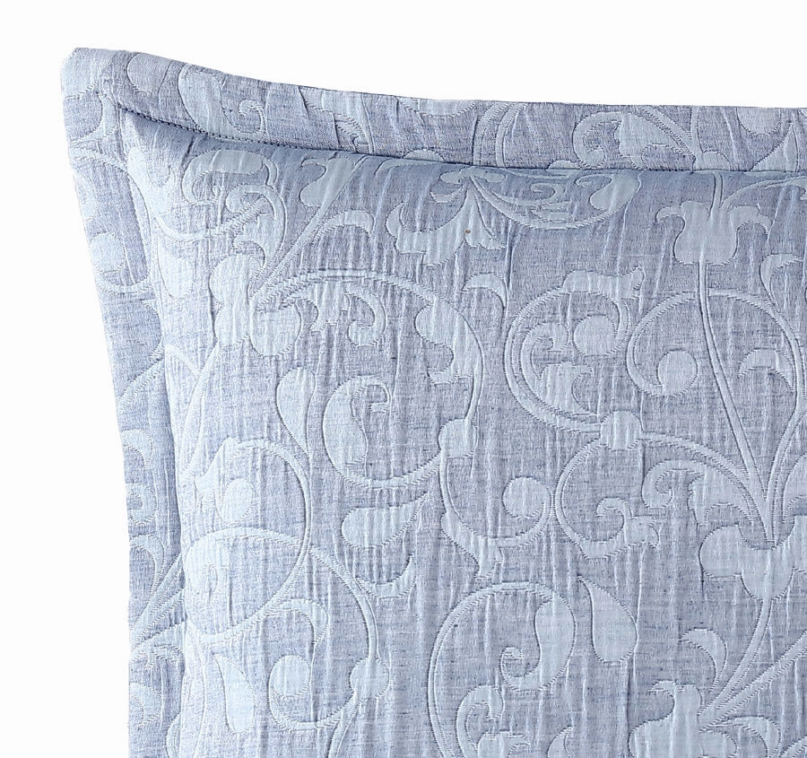 Leoni European Pillowcase Blue