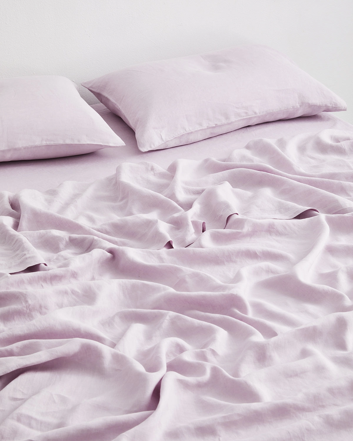 Lilac 100% French Flax Linen Fitted Sheet