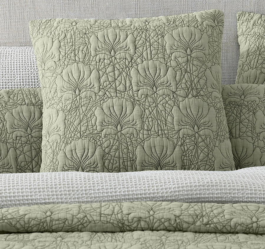 Lilian European Pillow Sham Moss