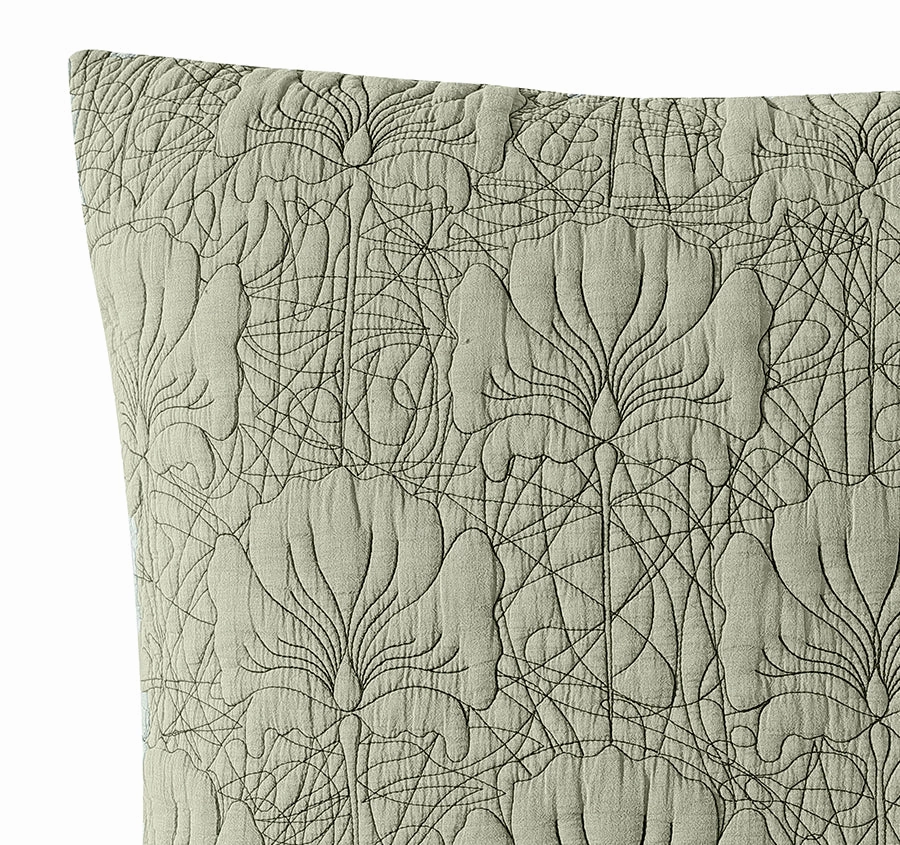 Lilian Standard Pillow Sham Pair Moss