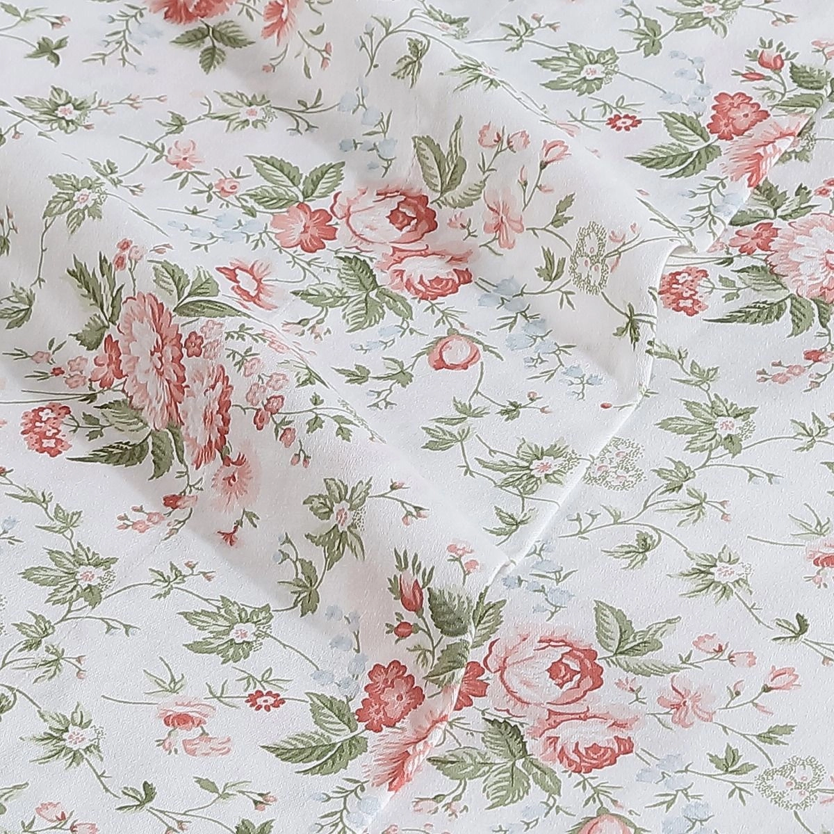 Lillian Coral Cotton Sheet Set by Laura Ashley