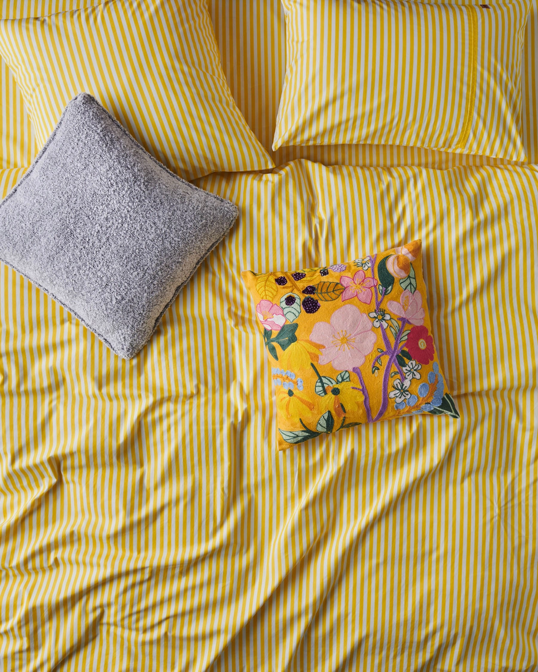Limoncello Stripe Organic Cotton Fitted Sheet (US)