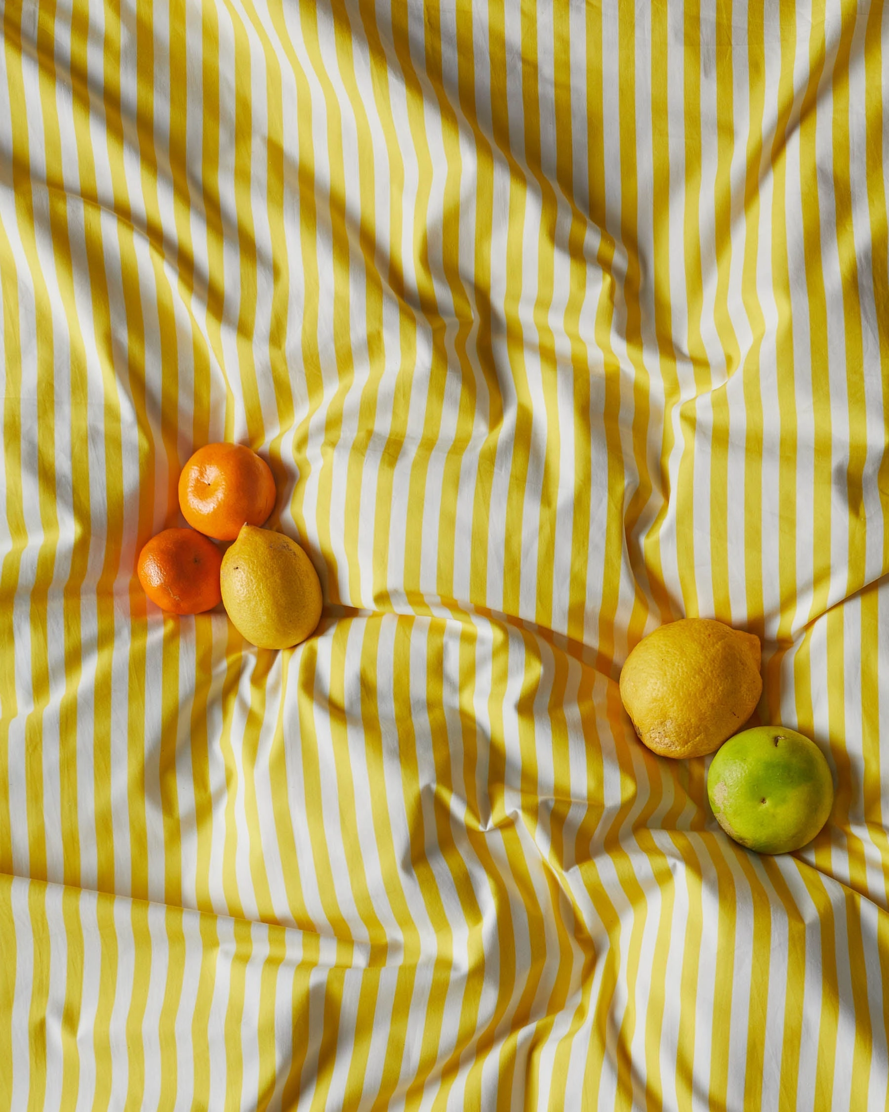 Limoncello Stripe Organic Cotton Fitted Sheet (US)