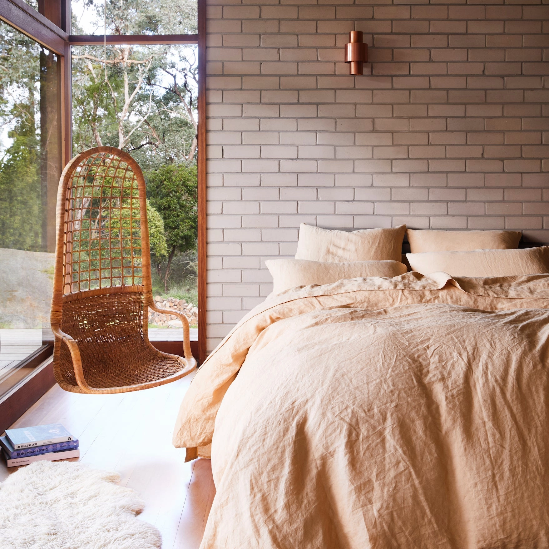 Linen Euro Pillowcase Set - Cashew