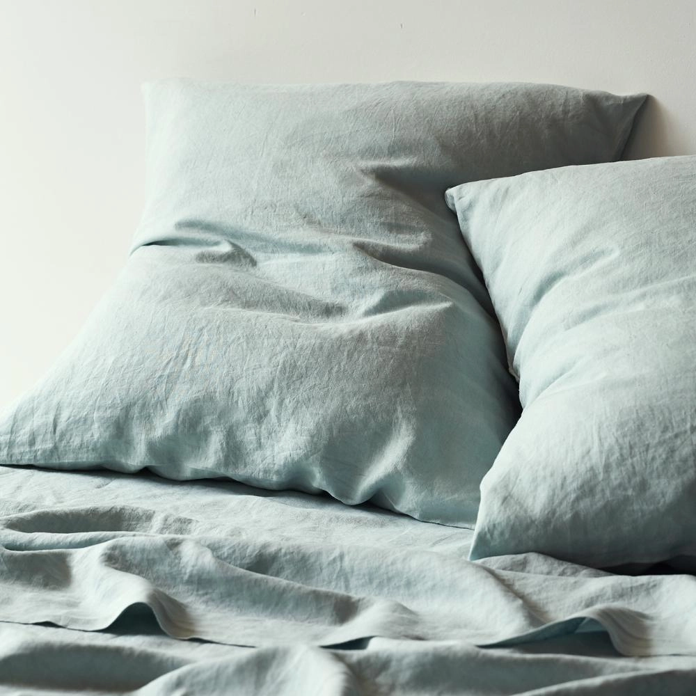Linen Euro Pillowcase Set - Moonlight