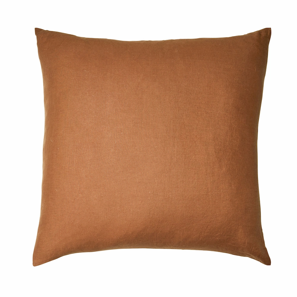 Linen Euro Pillowcase Set - Tobacco