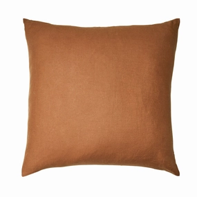 Linen Euro Pillowcase Set - Tobacco