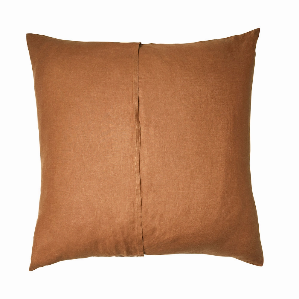 Linen Euro Pillowcase Set - Tobacco