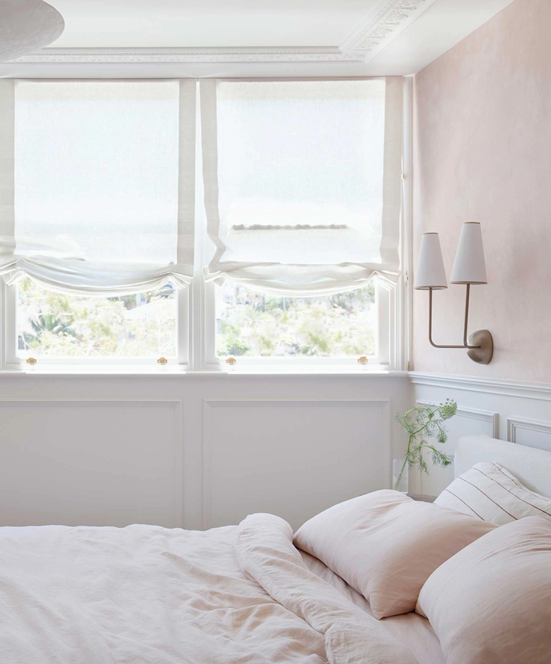 Linen Fitted Sheet - Blush