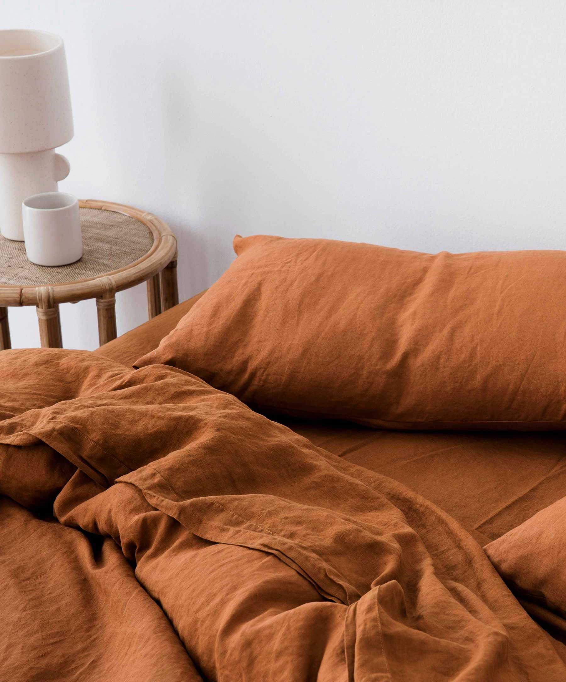 Linen Fitted Sheet - Cedar