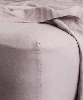 Linen Fitted Sheet - Dusk