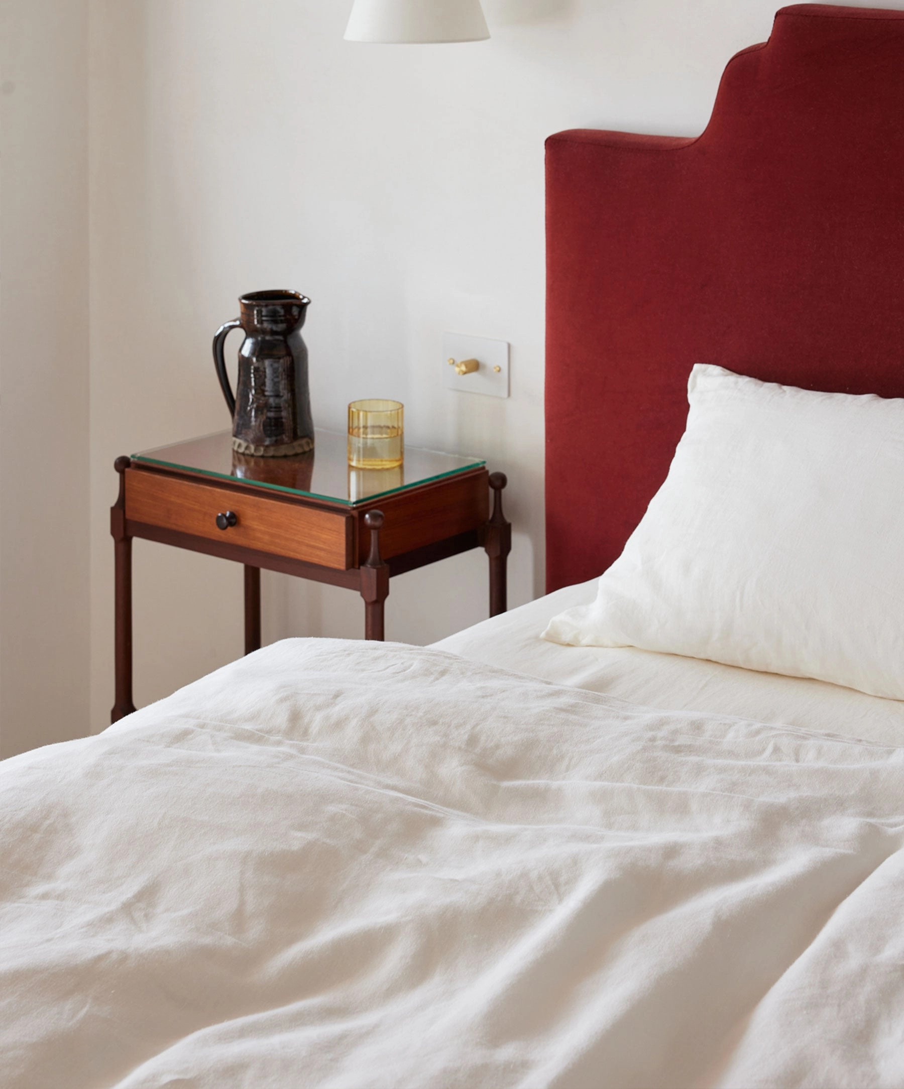 Linen Fitted Sheet - Ivory