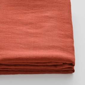 Linen Flat Sheet - Brick