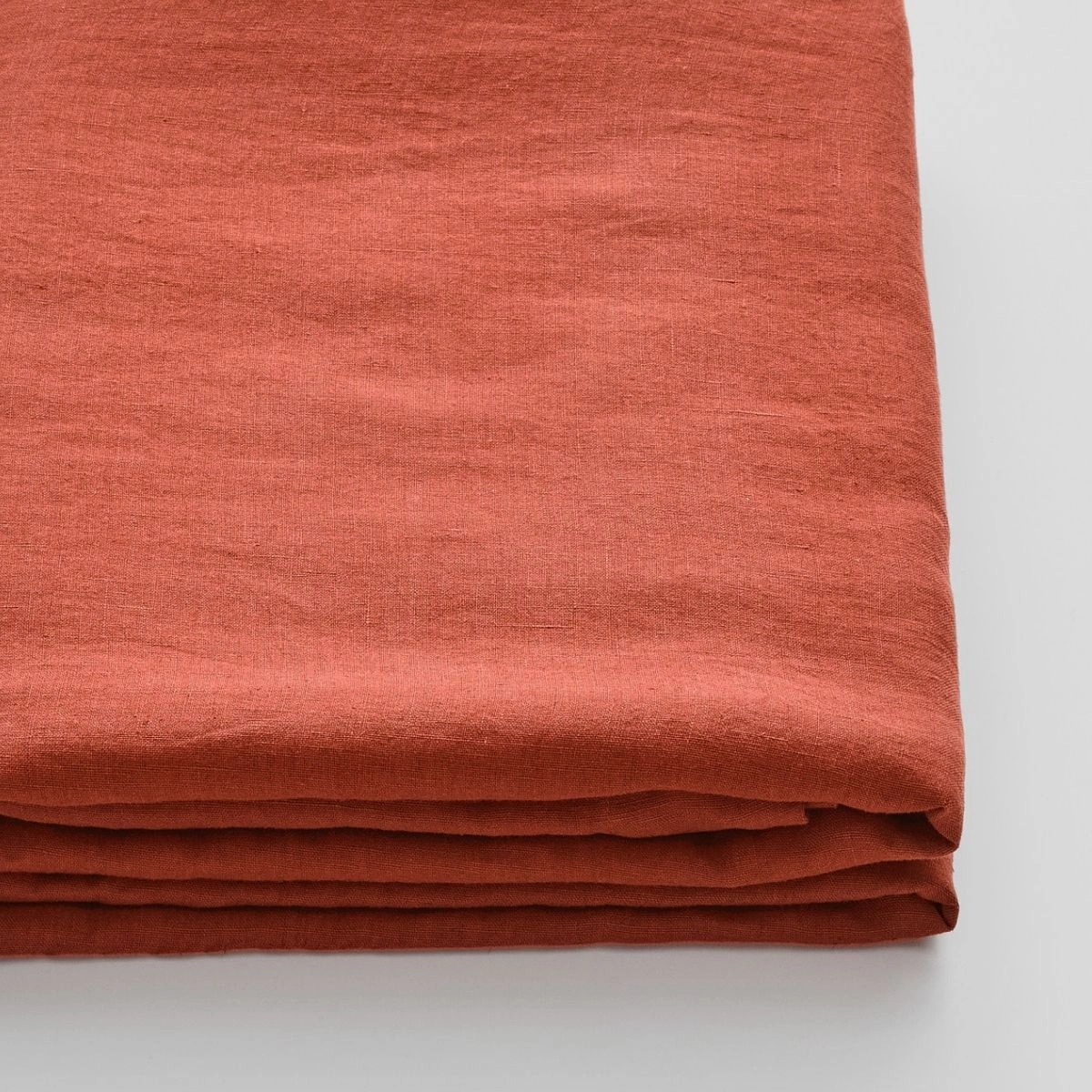 Linen Flat Sheet - Brick