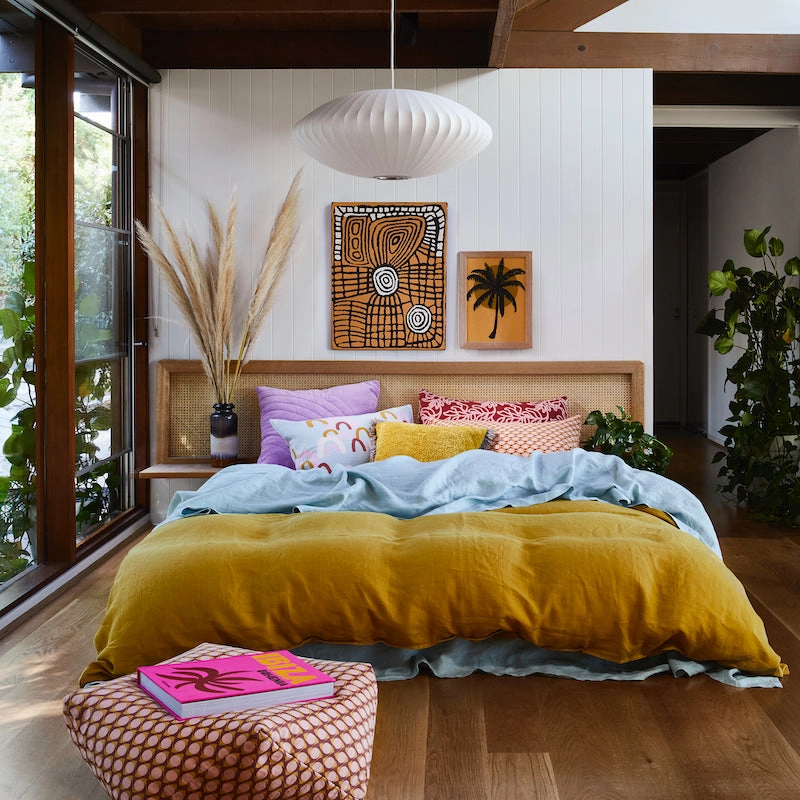 Linen Flat Sheet - Moonlight