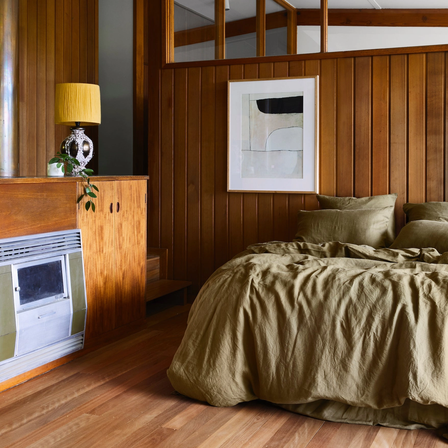Linen Flat Sheet - Moss