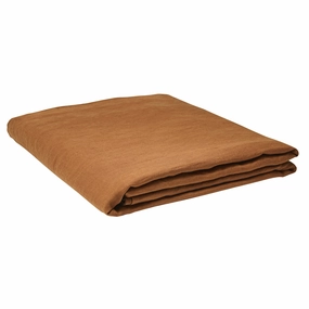Linen Flat Sheet - Tobacco
