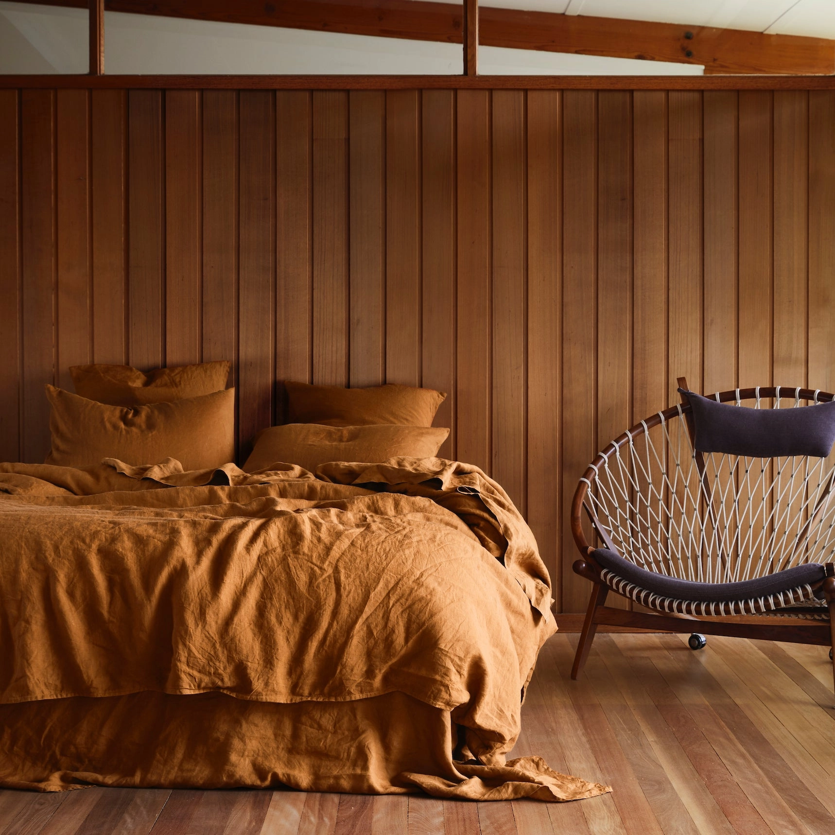 Linen Flat Sheet - Tobacco